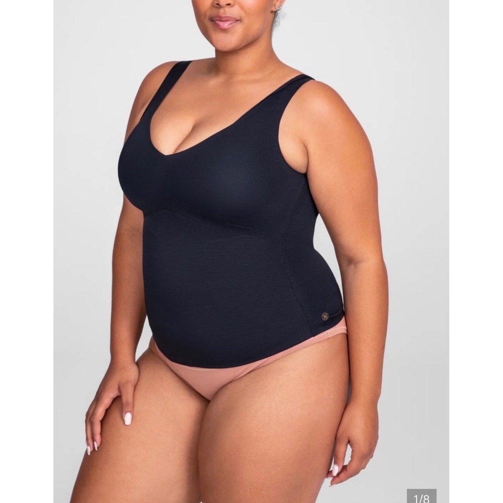 Honeylove LiftWear Cami Women Shapewear Minimalist Compression Tank Black 1X